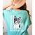 Boston Terrier Papa Cool Dog Lover USA American Flag Men Women Women's Comfort Colors T-Shirt Back Print Chalky Mint