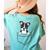 Boston Terrier In The Pocket Cute Pocket Boston Terrier Women's Comfort Colors T-Shirt Back Print Chalky Mint