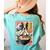 Boston Terrier Ramen Noodles Japanese Art Retro Ocean Waves Women's Comfort Colors T-Shirt Back Print Chalky Mint