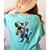 Boston Terrier Riding T-Rex Dinosaur Dog Lover Women's Comfort Colors T-Shirt Back Print Chalky Mint