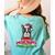 Boston Terrier Santa Claus Christmas Dog Women's Comfort Colors T-Shirt Back Print Chalky Mint