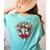 Boston Terrier Santa Claus Elf Reindeer Christmas Dog X-Mas Women's Comfort Colors T-Shirt Back Print Chalky Mint