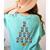 Boston Terrier Santa Hat Xmas Light Men Women Christmas Tree Women's Comfort Colors T-Shirt Back Print Chalky Mint