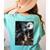 Boston Terrier Selfie Full Moon Flying Witch Halloween Dog Women's Comfort Colors T-Shirt Back Print Chalky Mint