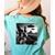 Boston Terrier Graphic Selfie With UFOs Weird Aliens Women's Comfort Colors T-Shirt Back Print Chalky Mint