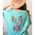 Boston Terrier Splash Women's Comfort Colors T-Shirt Back Print Chalky Mint