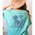 Boston Terrier UFO Cowboy Dog Dog Mom Dog Dad Alien Dog Women's Comfort Colors T-Shirt Back Print Chalky Mint