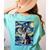 Boston Terrier Van Gogh Starry Night Women's Comfort Colors T-Shirt Back Print Chalky Mint