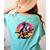 Boston Terrier Wearing A Cowboy Hat On T-Rex Women's Comfort Colors T-Shirt Back Print Chalky Mint