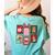 Christmas Teacher Stamps Women's Comfort Colors T-Shirt Back Print Chalky Mint