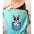 Cute Pocket Boston Terrier Lover Dog Mom Women's Comfort Colors T-Shirt Back Print Chalky Mint