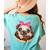 Cute Pug Shirt Donut Girls Dog Women's Comfort Colors T-Shirt Back Print Chalky Mint