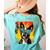 Dog Boston Terrier Hawaiian Women's Comfort Colors T-Shirt Back Print Chalky Mint