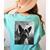 Dog Mom Dad Alien Selfie Boston Terrier UFO For Men Women Women's Comfort Colors T-Shirt Back Print Chalky Mint