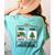 First Educate Then Celebrate Christmas Teacher Winter Break Women's Comfort Colors T-Shirt Back Print Chalky Mint