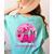 Ghost And Witch Boston Terrier Dog In October We Wear Pink Women's Comfort Colors T-Shirt Back Print Chalky Mint