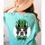 Green Boston Terrier Shamrock St Patricks Day Boston Terrier Women's Comfort Colors T-Shirt Back Print Chalky Mint