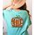 Halloween Books Pumpkin Reading Teacher Fall Men Women Women's Comfort Colors T-Shirt Back Print Chalky Mint