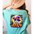 Halloween Boston Terrier Dog Breed With Jack O' Lantern Art Women's Comfort Colors T-Shirt Back Print Chalky Mint