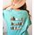 Halloween Library Ghost Books Teacher Spooky Trick Or Teach Women's Comfort Colors T-Shirt Back Print Chalky Mint