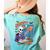 Halloween Skeleton Geography Teacher Pumpkin Bats Classroom Women's Comfort Colors T-Shirt Back Print Chalky Mint