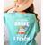 Halloween Teacher Tee My Broom Broke So Now I Teach Women's Comfort Colors T-Shirt Back Print Chalky Mint