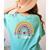 IA Crew Instructional Assistant Rainbow Teachers Aide Women's Comfort Colors T-Shirt Back Print Chalky Mint