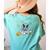 Kawaii Kids & Boys Astronaut Space Boston Terrier Dog Lover Women's Comfort Colors T-Shirt Back Print Chalky Mint