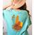 One Thankful Teacher Thanksgiving Turkey Peace Hand Sign Women's Comfort Colors T-Shirt Back Print Chalky Mint