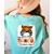 One Thankful Teacher's Aide Messy Bun Thanksgiving Fall Women's Comfort Colors T-Shirt Back Print Chalky Mint