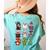 Pig Spooky Ghost Witch Boo-Jee Horror Pumpkin Pig Halloween Women's Comfort Colors T-Shirt Back Print Chalky Mint
