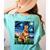 Red Heeler Starry Night Cattle Dog Colorful Art By Aja For Men Women Girls Kids Women's Comfort Colors T-Shirt Back Print Chalky Mint