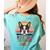 Retro Boston Terrier Dad Women's Comfort Colors T-Shirt Back Print Chalky Mint