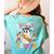Retro Floral Ghost Trick Or Teach Groovy Teacher Halloween Women's Comfort Colors T-Shirt Back Print Chalky Mint