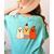Retro Pencil Ghost Boo Spooky Teacher Halloween Costume Women's Comfort Colors T-Shirt Back Print Chalky Mint