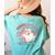 Retro Pink Christmas Santa's Favorite Art Teacher Artist Women's Comfort Colors T-Shirt Back Print Chalky Mint