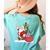 Santa Ugly Christmas Tree Lights Boston Terrier Dog Lover Women's Comfort Colors T-Shirt Back Print Chalky Mint