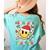 Santas Favorite Teacher Retro Groovy Smile Face Christmas Women's Comfort Colors T-Shirt Back Print Chalky Mint