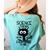 Science Teacher Appreciation Merch -Adults -Youth Grey Classic Fit Modern Science Theme Cartoon Women's Comfort Colors T-Shirt Back Print Chalky Mint