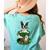 St Patrick's Day Leprechaun Boston Terrier Dog Shamrock For Men Women Kids Women's Comfort Colors T-Shirt Back Print Chalky Mint