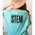 Stem Teacher Science Technology Engineering Math Teachers Women's Comfort Colors T-Shirt Back Print Chalky Mint