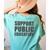 Support Public Education Protect Teachers Students Schools Women's Comfort Colors T-Shirt Back Print Chalky Mint