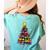 Teacher Crayon Christmas Tree Lights Student School Xmas Women's Comfort Colors T-Shirt Back Print Chalky Mint