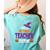Tired Teacher Costume For Halloween Teachers Women's Comfort Colors T-Shirt Back Print Chalky Mint