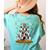 Ugly Sweater Christmas Tree Boston Terrier Dog Xmas Pajama Women's Comfort Colors T-Shirt Back Print Chalky Mint