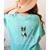 Ugly Xmas Sweater Style Boston Terrier Reindeer Christmas Women's Comfort Colors T-Shirt Back Print Chalky Mint