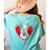 Valentine's Day Boston Terrier Dog Women's Comfort Colors T-Shirt Back Print Chalky Mint