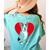 Valentine's Day Boston Terrier Lover Women's Comfort Colors T-Shirt Back Print Chalky Mint