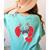 Valentine's Day Boston Terrier Women's Comfort Colors T-Shirt Back Print Chalky Mint
