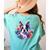 Watercolor Floral Boston Terrier Mama Dog Lover Mother's Day Women's Comfort Colors T-Shirt Back Print Chalky Mint